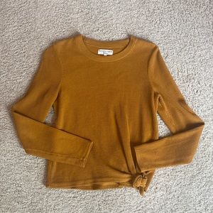 Madewell Texture & Tread Side Tie Long Sleeve Top